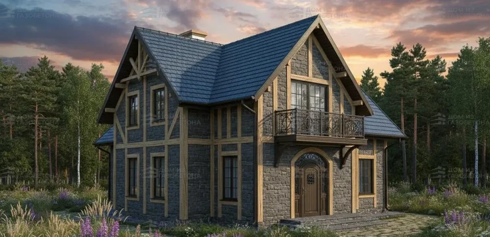 Проект Двухэтажный дом 10 на 9, 123 м2