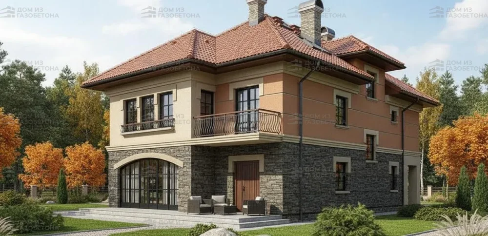 Проект Трёхэтажный дом 11 на 17, 348 м2