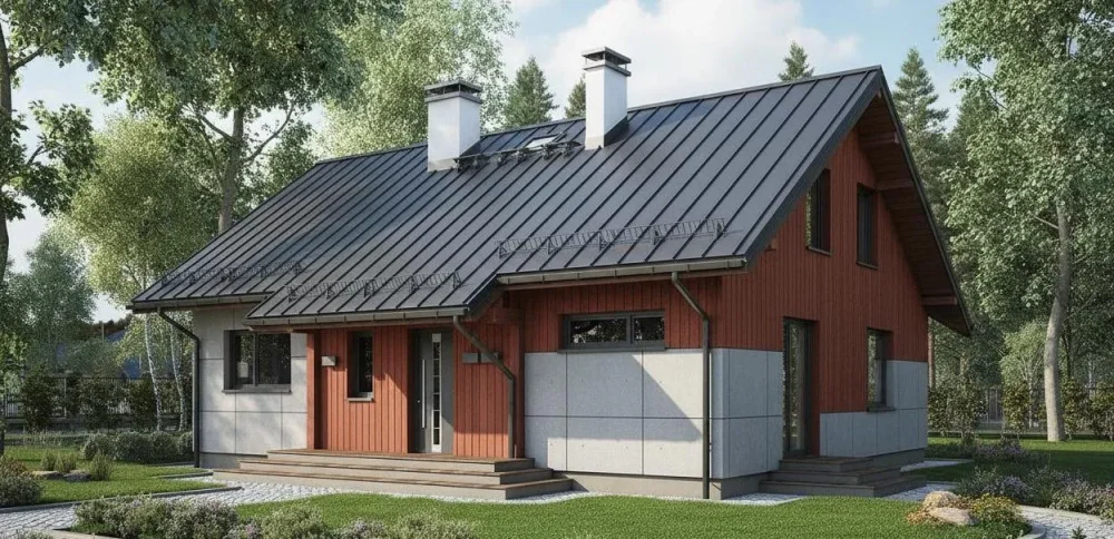 Проект Одноэтажный дом 11 на 12, 95 м2