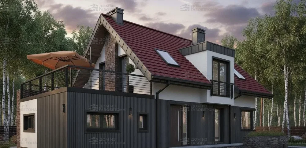 Проект Двухэтажный дом 15 на 10, 152 м2