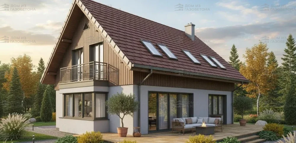 Проект Двухэтажный дом 15 на 13, 206 м2