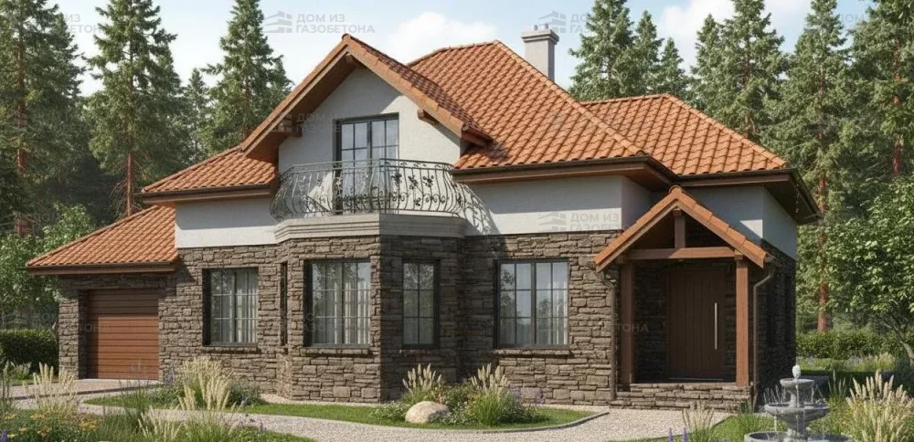 Проект Двухэтажный дом 19 на 13, 228 м2