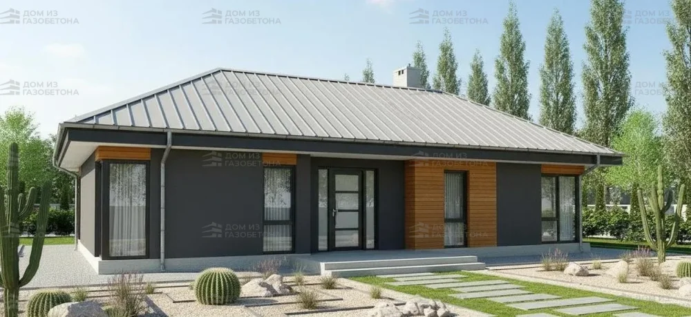 Проект Одноэтажный дом 12 на 12, 112 м2