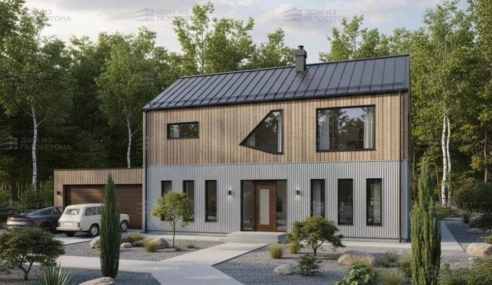 Проект Двухэтажный дом 13 на 10, 145 м2