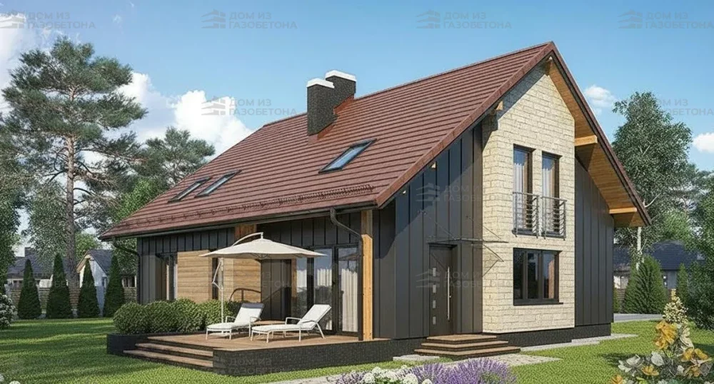 Проект Двухэтажный дом 12 на 14, 190 м2