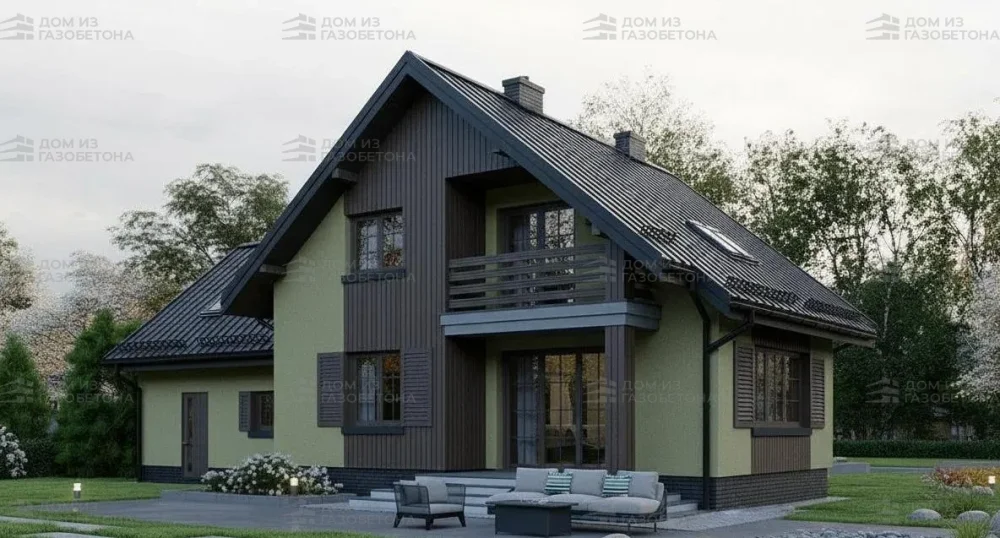 Проект Двухэтажный дом 14 на 11, 164 м2