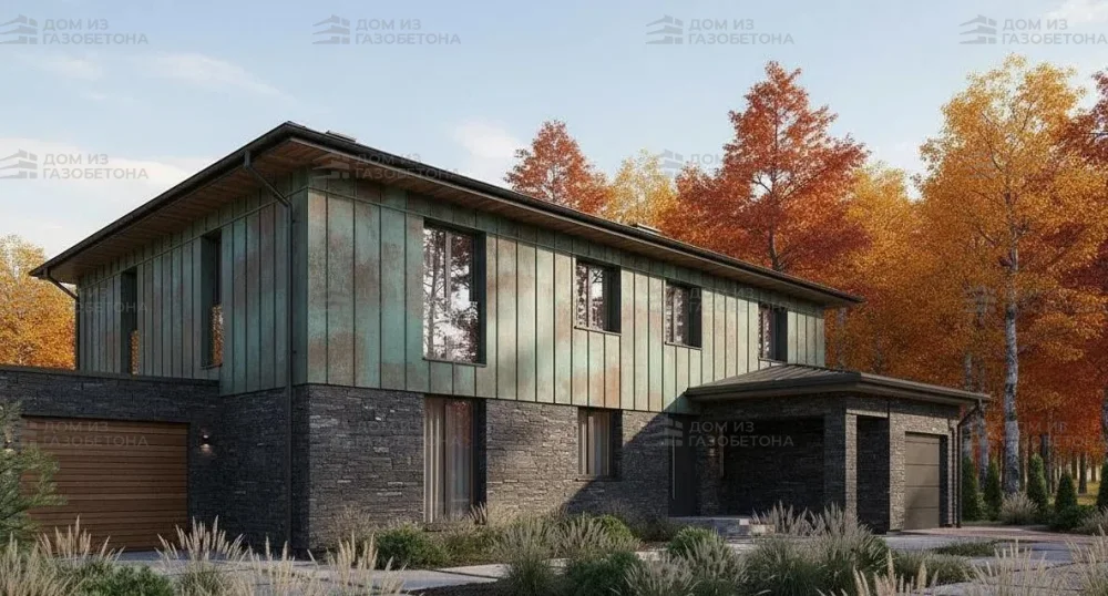 Проект Двухэтажный дом 16 на 16, 138 м2