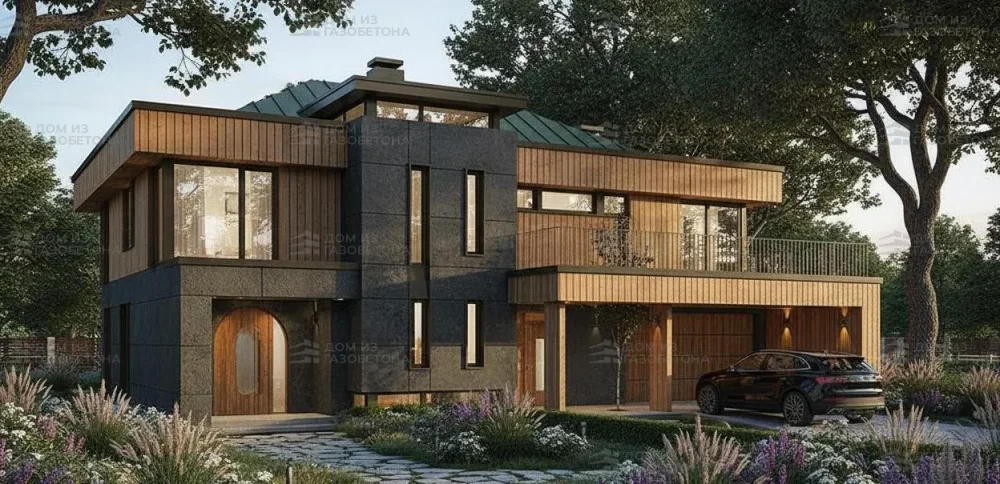 Проект Двухэтажный дом 18 на 18, 308 м2