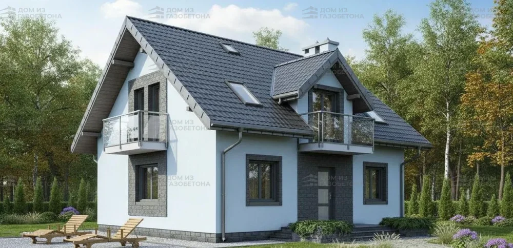 Проект Двухэтажный дом 11 на 12, 136 м2